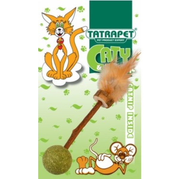Tatrapet Igrachka za machka prirodno drvo so Catnip 11cm